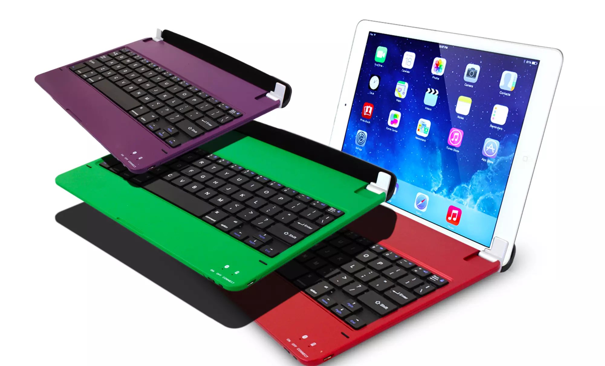 Ultra Thin Bluetooth Keyboard Case for iPad 2/3/4, Air, or Mini - Primary Image