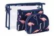 1 ou 2 trousses de toilette flamant rose 3en1 - Second Medium