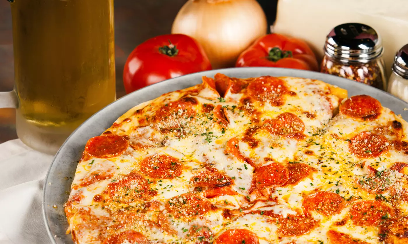 Pizzas, Burgers, and Food During Lunch or Dinner at Red Brick Tap & Grill (Up to 50% Off) - Primary Image