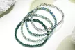 1x oder 2x 4-tlg. Kristallarmband in Grün oder Blau - Second Medium
