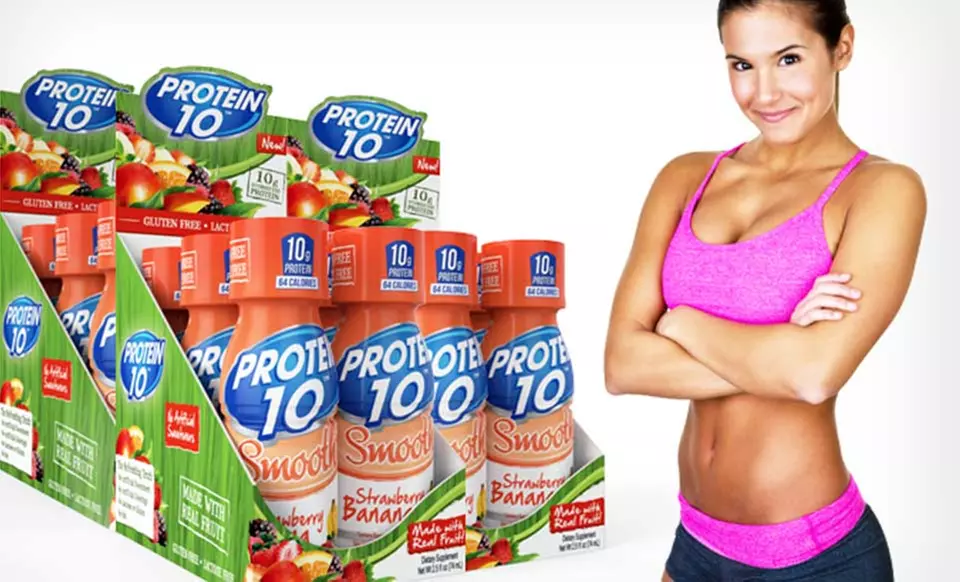 $24.99 for a 24-Pack of Protein to Go Protein 10 Strawberry-Banana Smoothies ($47.76 List Price). Free Shipping. - Primary Image