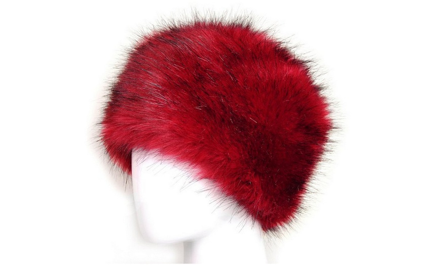 Image 4: Faux Fur Cossack Hat