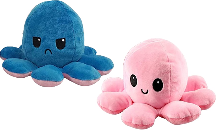 Image 28: Reversible Plush Octopus Toy