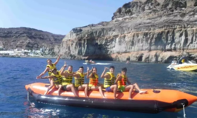 Experiencia en banana boat con Taurito Water Sport