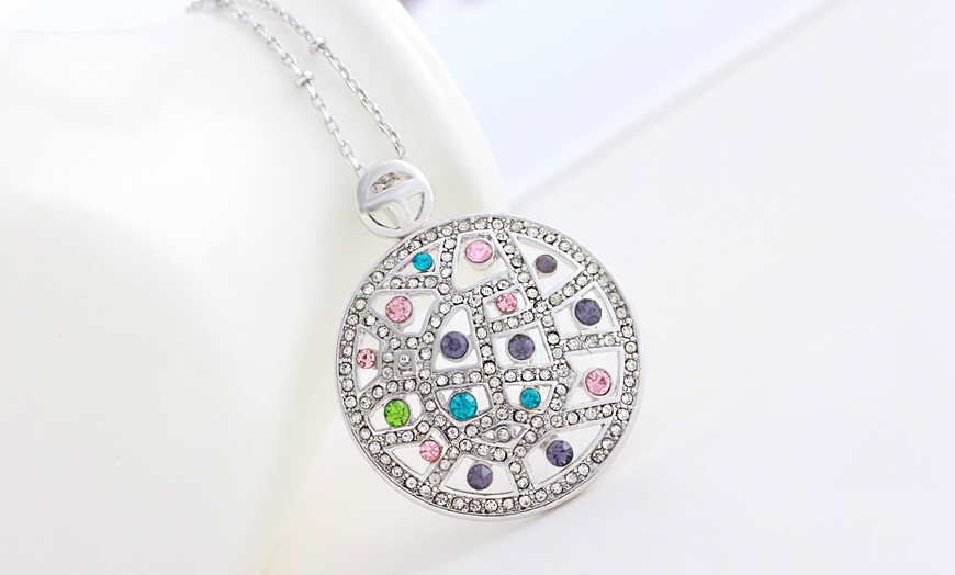 Image 2: Btime Halskette und 4er-Ohrstecker-Set mit Swarovski®-Kristallen