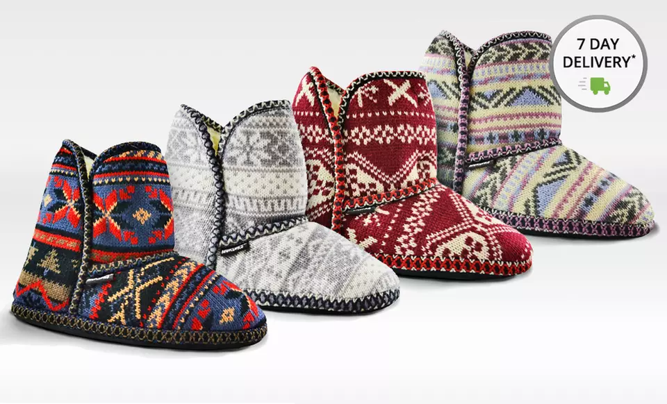 Muk Luks Knit Slipper Boots. Multiple Colors Available. Free Returns. - Primary Image