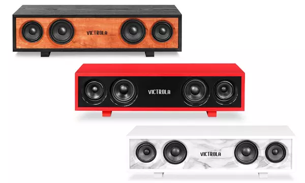 Victrola Surround Sound Glossy Bluetooth Hi-Fi 30-Watt newest Speaker VS-130-RED