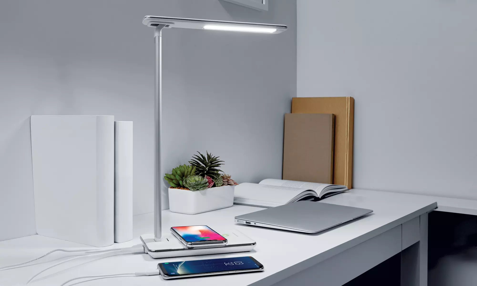 Merkury Innovations LED Lamp with Wireless and USB Charger - Primary Image