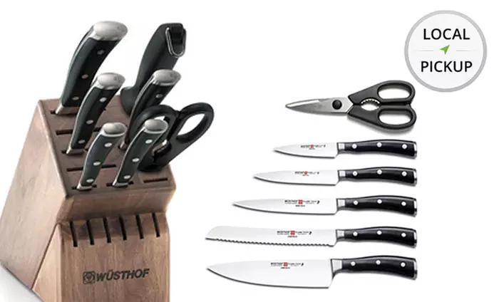 Wüsthof Classic Ikon 8-Piece Block Set. Pick Up in Store at Northwestern Cutlery. - Primary Image