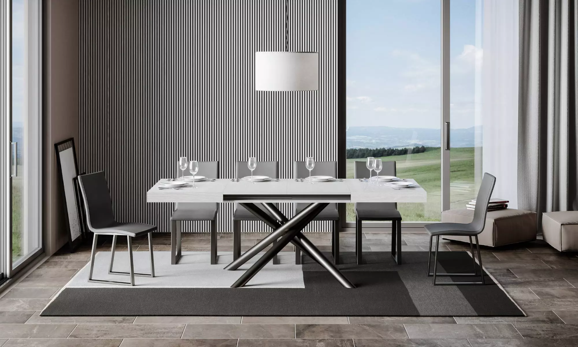 Table avec rallonge "Famas"