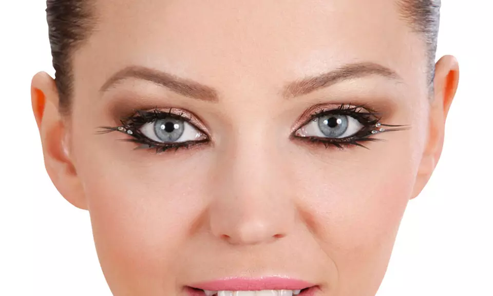 1 x oder 2 x magnetische Wimpern verziert mit Strasssteinen - Primary Image