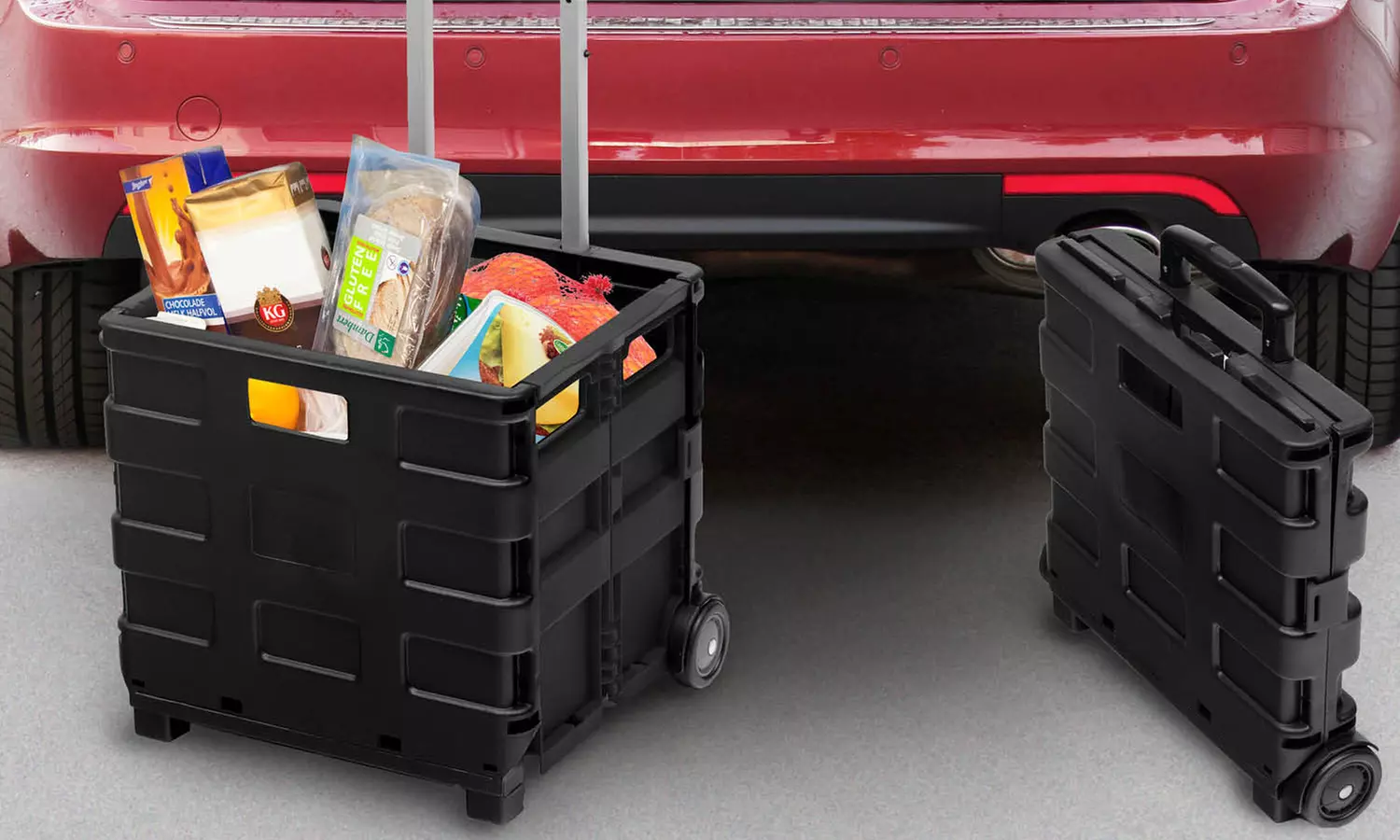 1x oder 2x XL Einkaufskiste mit Rollen - Primary Image