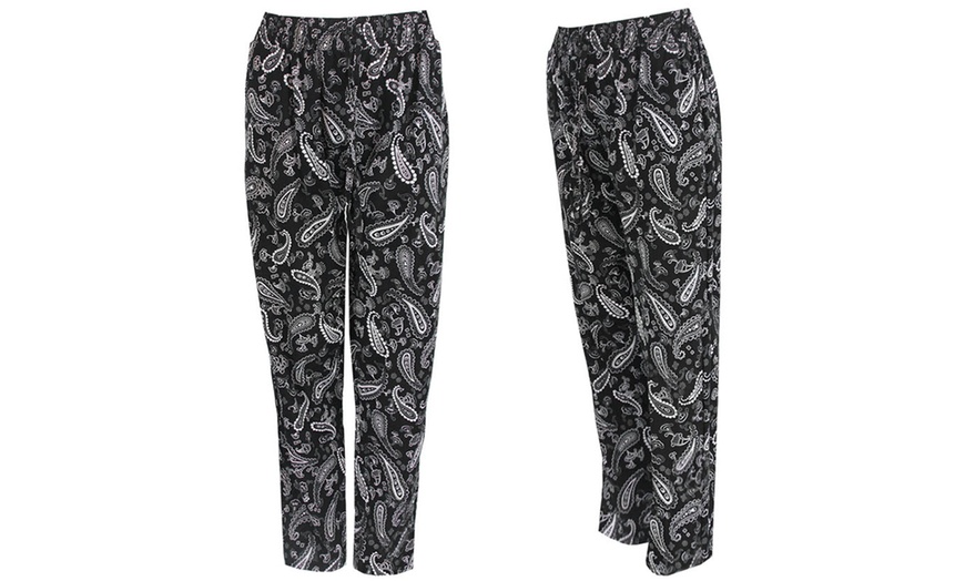 Image 20: Women's Travel Printed Cotton Trousers
