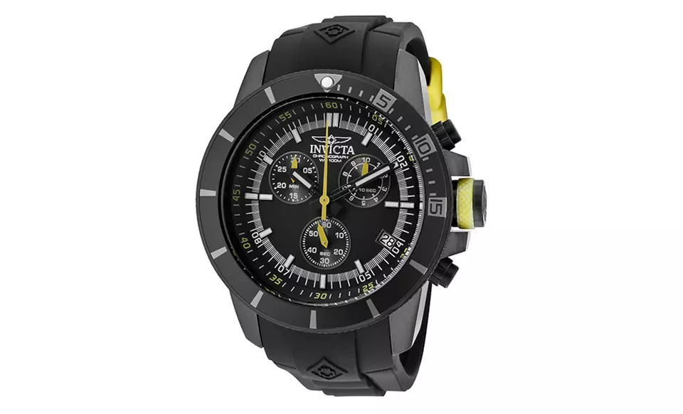 Invicta Men's Pro Diver Watch in Black/Red or Black/Yellow with Large Padded 3-Slot Box. Free Shipping and Returns. - Second Medium