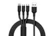 Nylon Three-in-one Charging Cable - Image 3