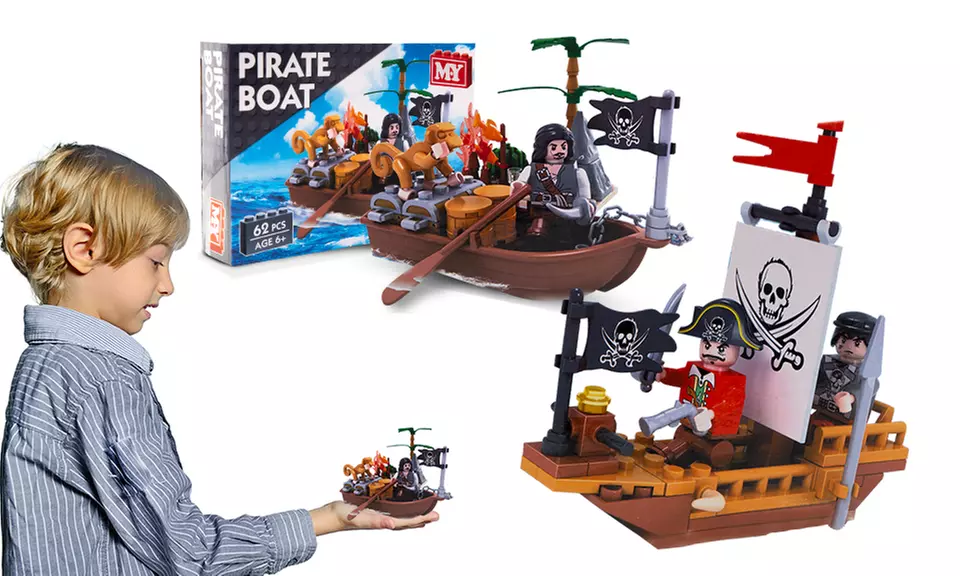 Lot de 2 bateaux pirates à construire de la marque MY - Primary Image