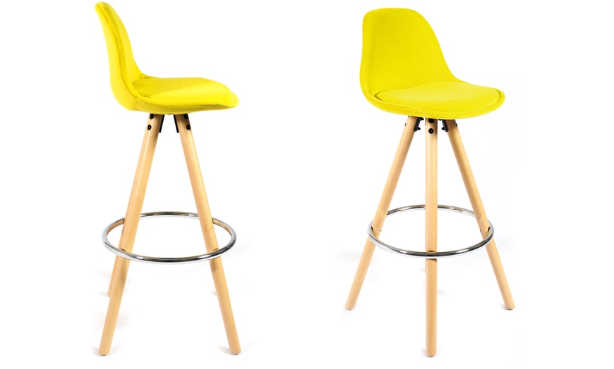 Image 41: Barcelona Retro-Style Bar Stool Two-Piece Set