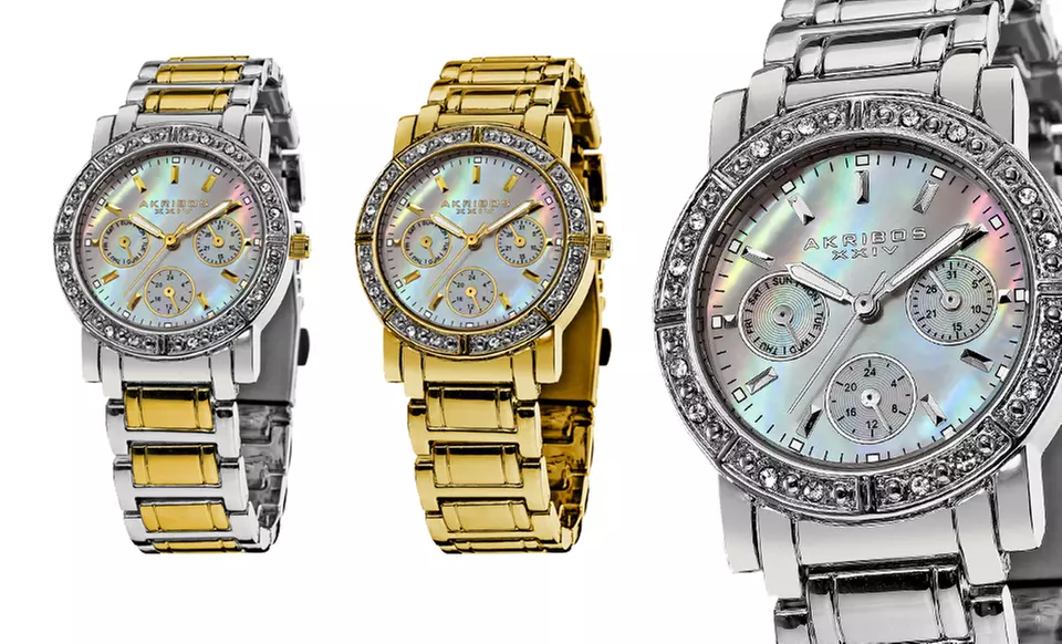 Women's Akribos XXIV Multifunction Watches (Up to 88% Off). 11 Options Available. Free Shipping and Free Returns. - Second Medium