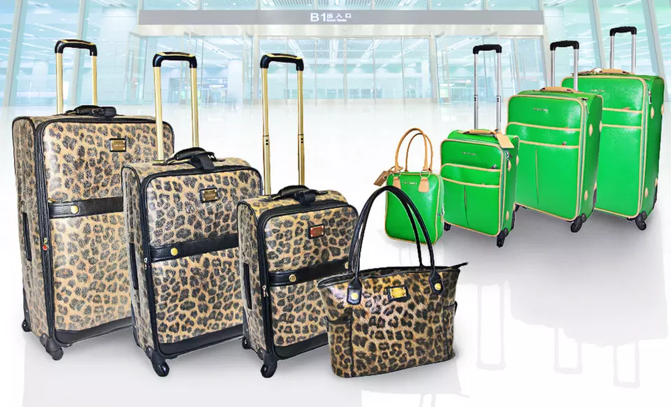 $239 for an Adrienne Vittadini Luggage Set ($1,320 List Price). Four Styles Available. Free Shipping and Free Returns. - Primary Image