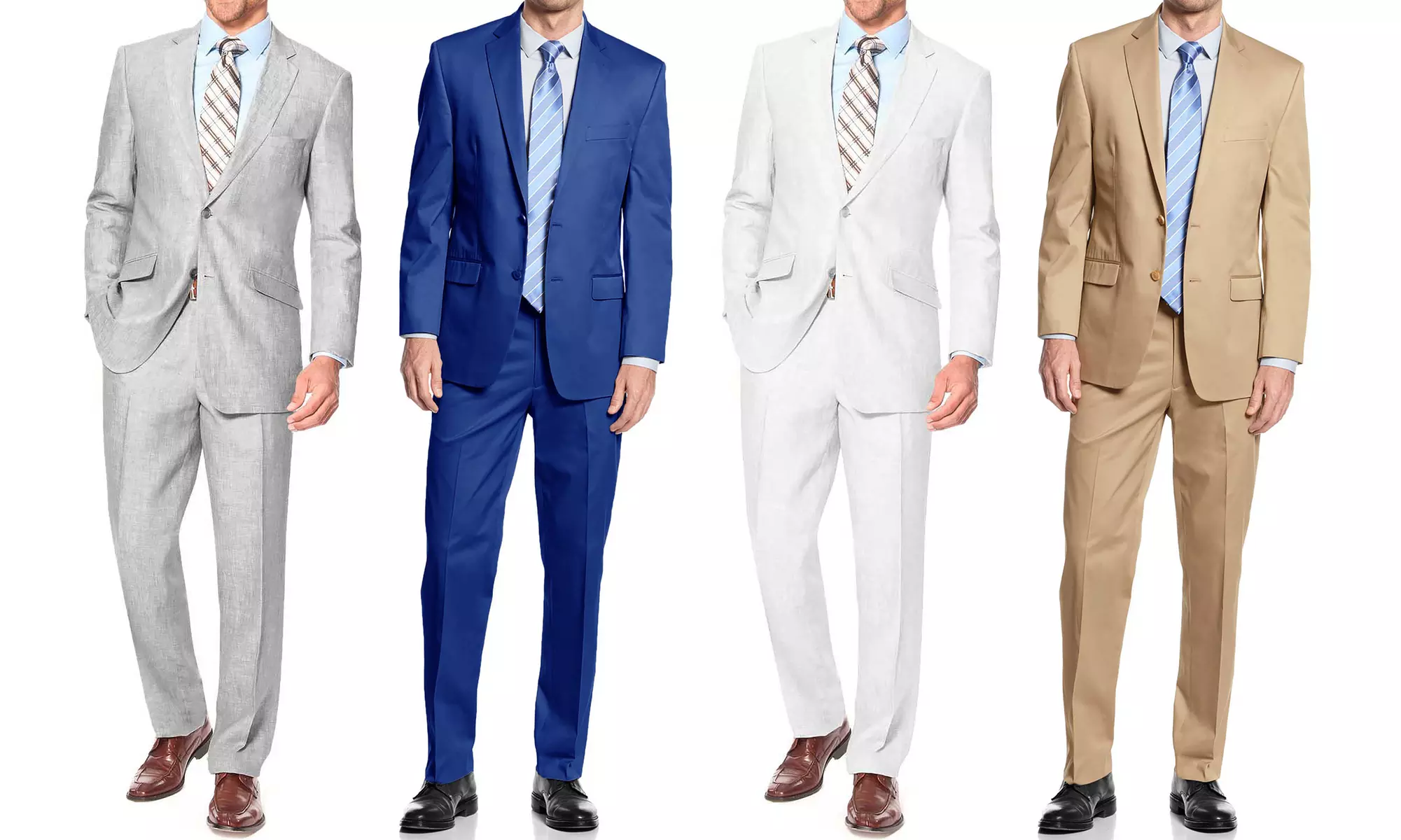 Men's Classic Fit Cotton & Linen Suits (2-Piece)  - Primary Image