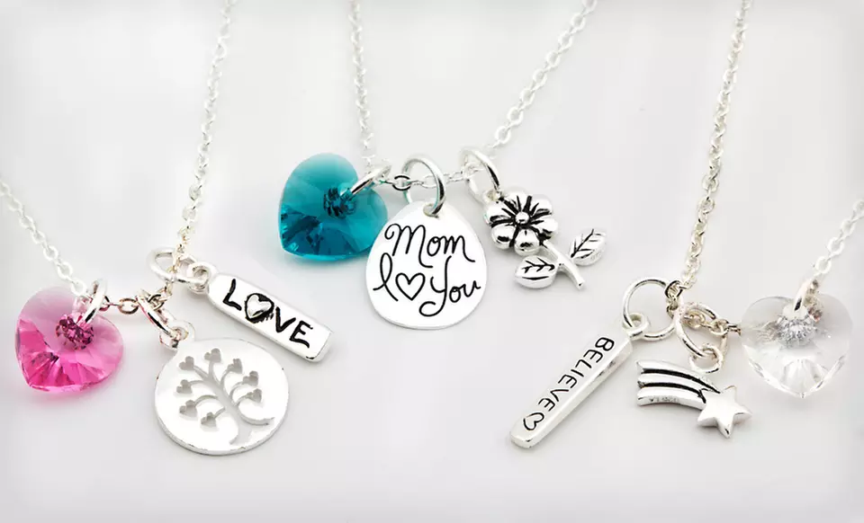 $16 for a Flower, Star, or Tree Charm Necklace with Swarovski Elements ($40 List Price). Free Shipping and Free Returns. - Primary Image