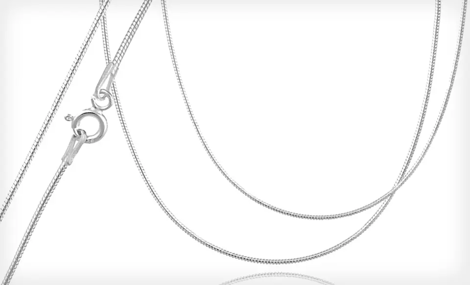 16" or 20" Sterling Silver Snake Chain Necklace (84% Off). Free Returns. - Primary Image