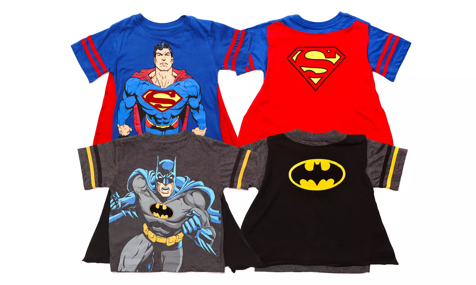 2-Pack Boy's Superman and Batman T-Shirt with Cape - Primary Image