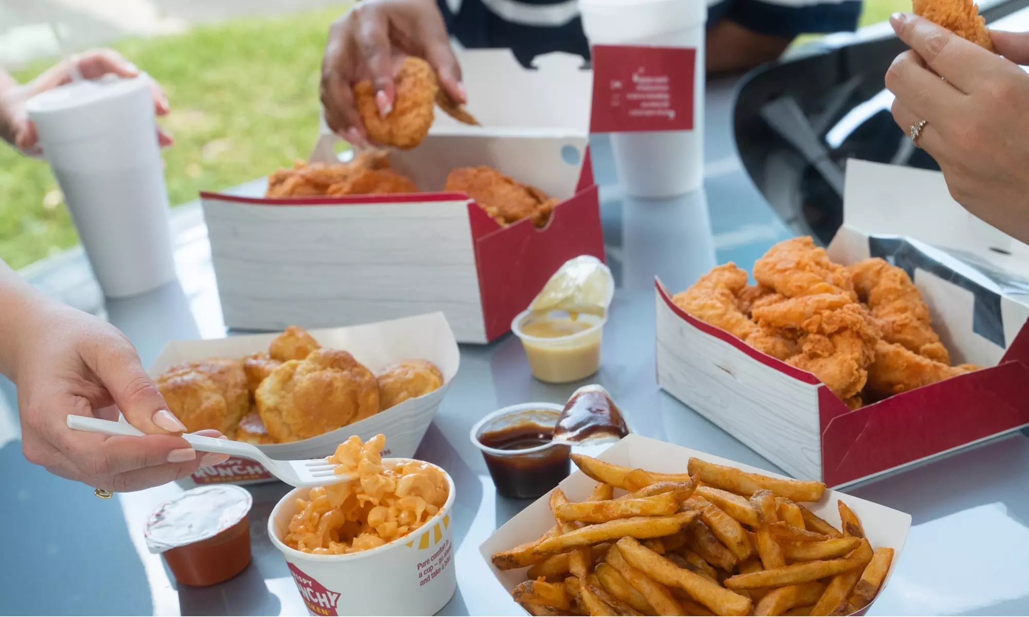 Delicious Chicken with Beverage Options Available Any Day