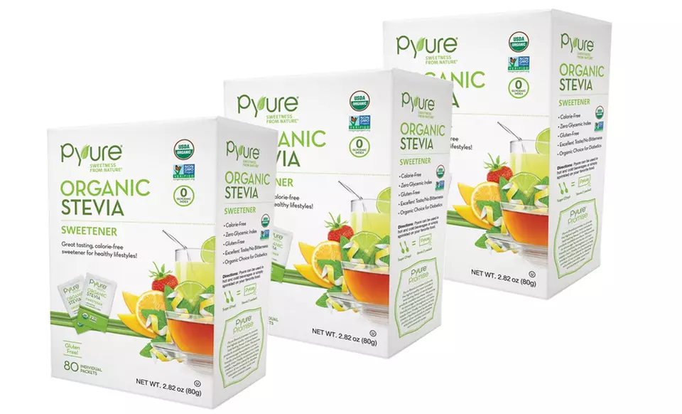 Pyure Organic Stevia Resealable Bag (2-Pack; 16 Oz. Each) or Granulated Tabletop Packets (3-Pack; 80-Count Each)   - Second Medium