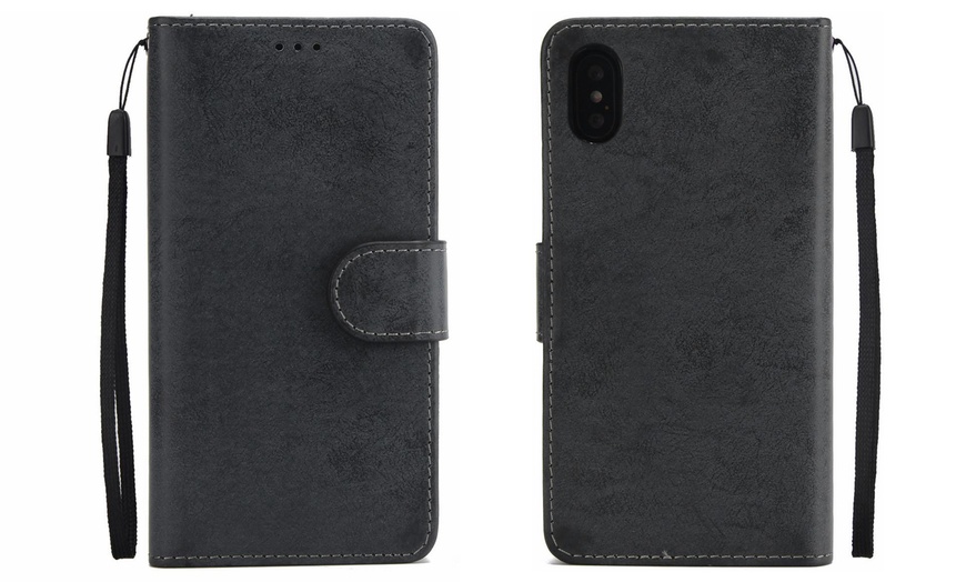 Image 2: Suède wallet cases voor iPhone's