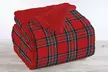 Couverture à motifs tartan avec polaire, dimensions et coloris au choix - Second Medium