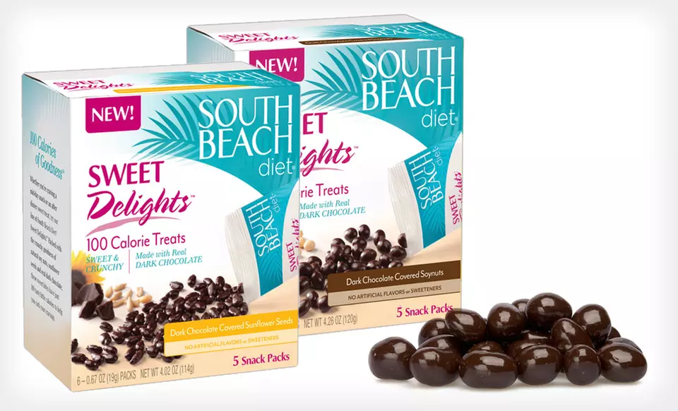 $13.99 for South Beach Diet 100-Calorie Sweet Delights ($55.92 List Price). Two Flavors Available. - Primary Image