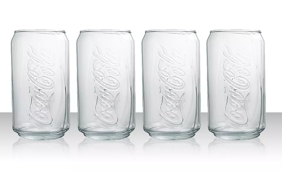 Set of 4 Coca-Cola Can Glasses - Primary Image