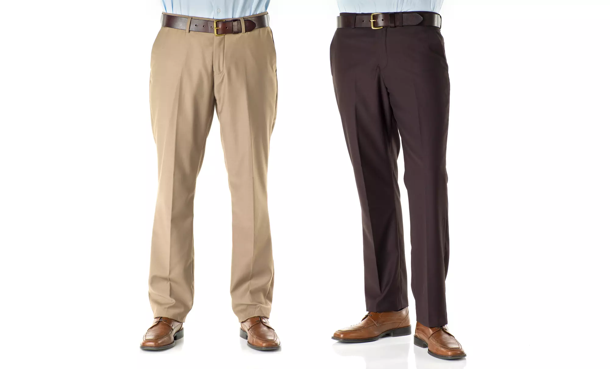 Alberto Cardinali Men's Slim-Fit Dress Pants in Brown or Beige - Primary Image