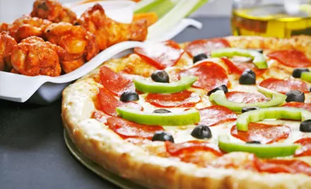 Large Specialty Pizza, Two Medium Specialty Pizzas, or a Party Package at Buckhead Pizza Co. (Up to 59% Off) - Primary Image