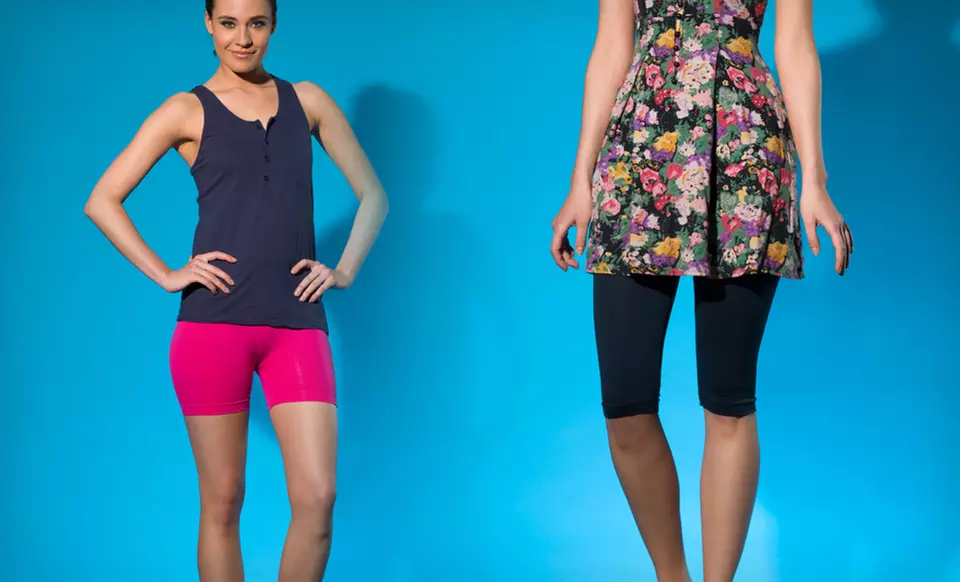 $12.99 for Two-Pack of Mopas Elastic Shorts or Leggings (Up to $39.98 List Price). 18 Options Available. Free Returns. - Second Medium