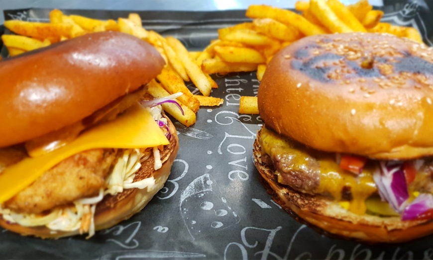 Image 2: Burger with Chips or Salad