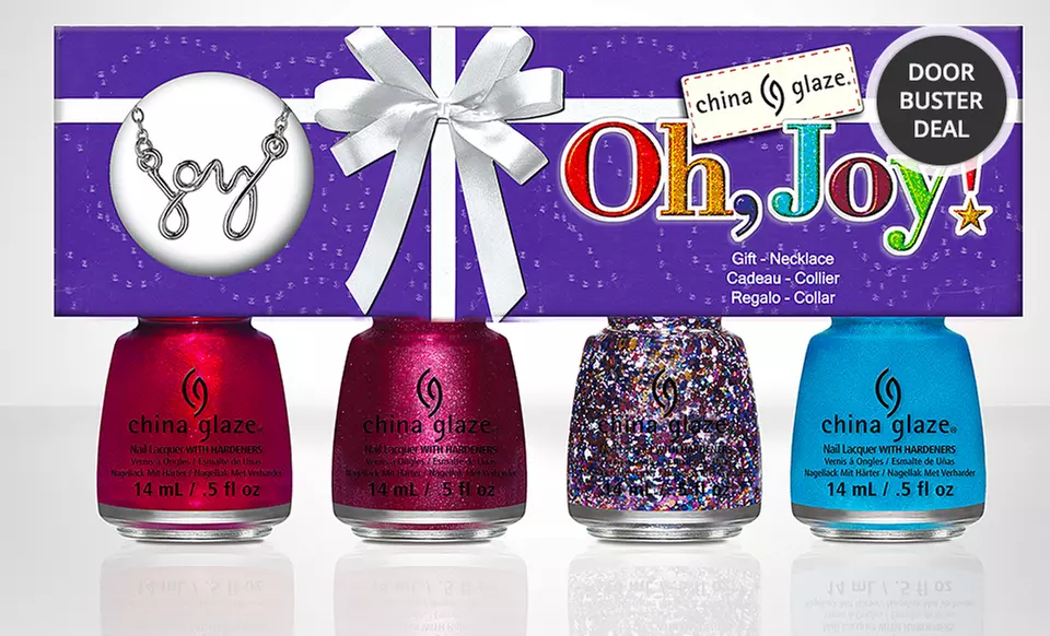 China Glaze Oh, Joy! 4-Polish Set with Necklace - Primary Image