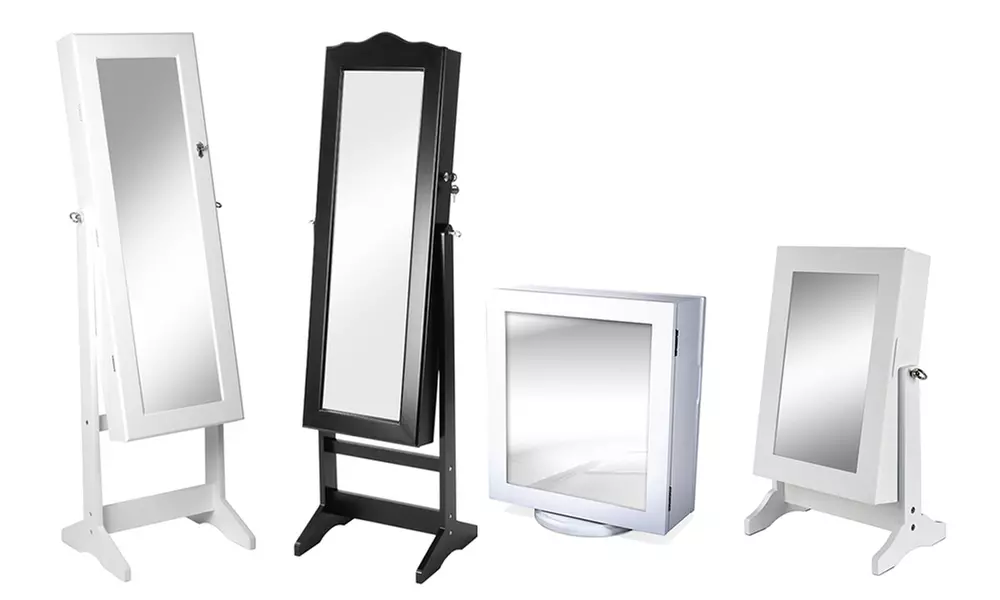 Floor Standing and Table Top Mirrored Jewellery Cabinets in Choice of Style and Colour from £29.98 With Free Delivery - Primary Image