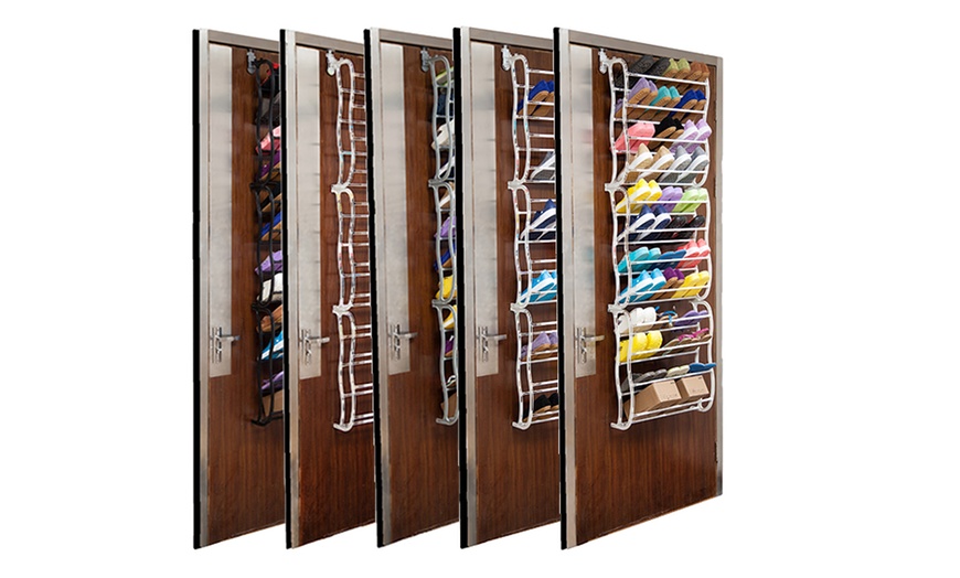 Image 1: Over-Door Shoe Rack