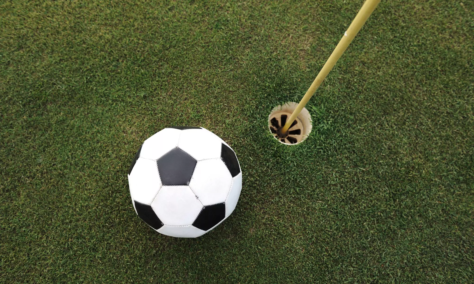 18-Hole Round of Foot Golf with Hot Dogs and Drinks for Two or Four at Mile Square Golf Course (Up to 40% Off) - Primary Image