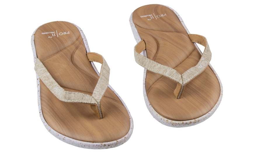 Image 2: Pro11 Wellbeing Orthotic Comfort Flip Flops