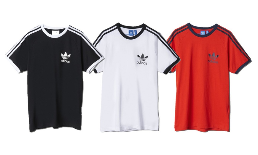 Adidas red california store sport ess tee