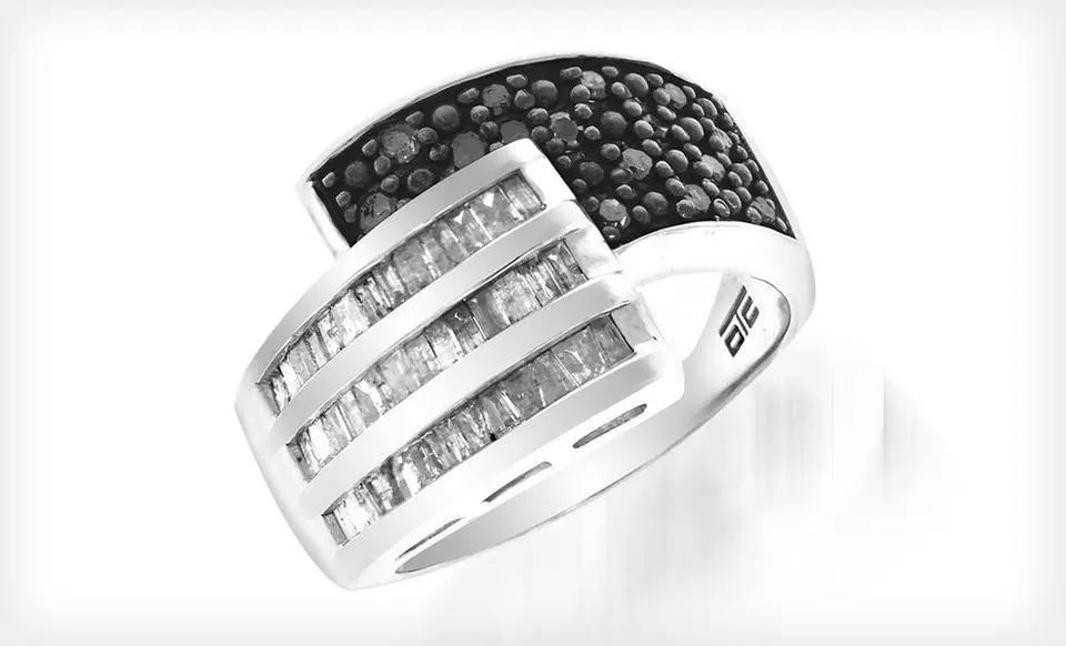 $99 for a 1-Carat Genuine Black and White Diamond Ring ($499.99 List Price). Free Shipping. - Primary Image