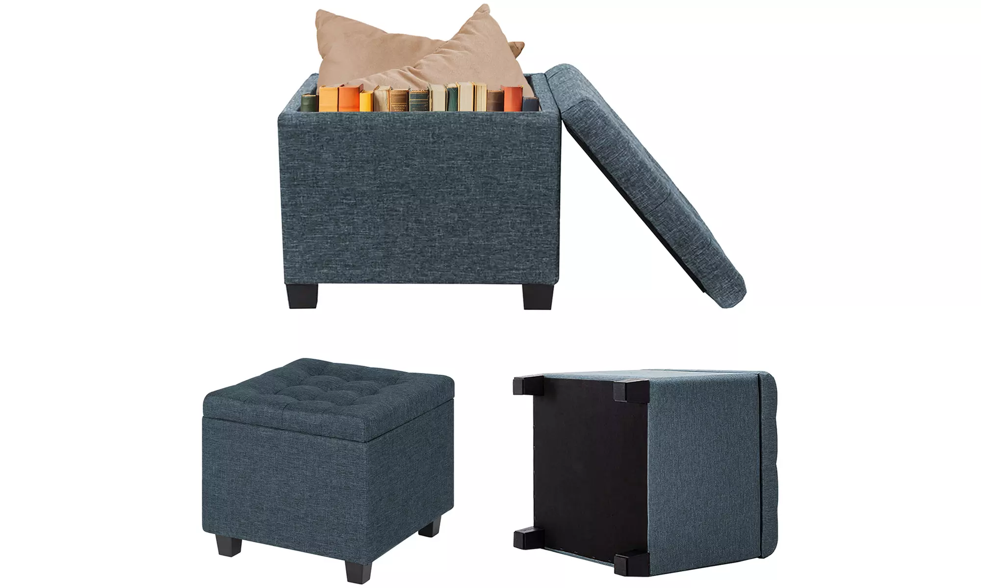 Pouf avec espace de rangement