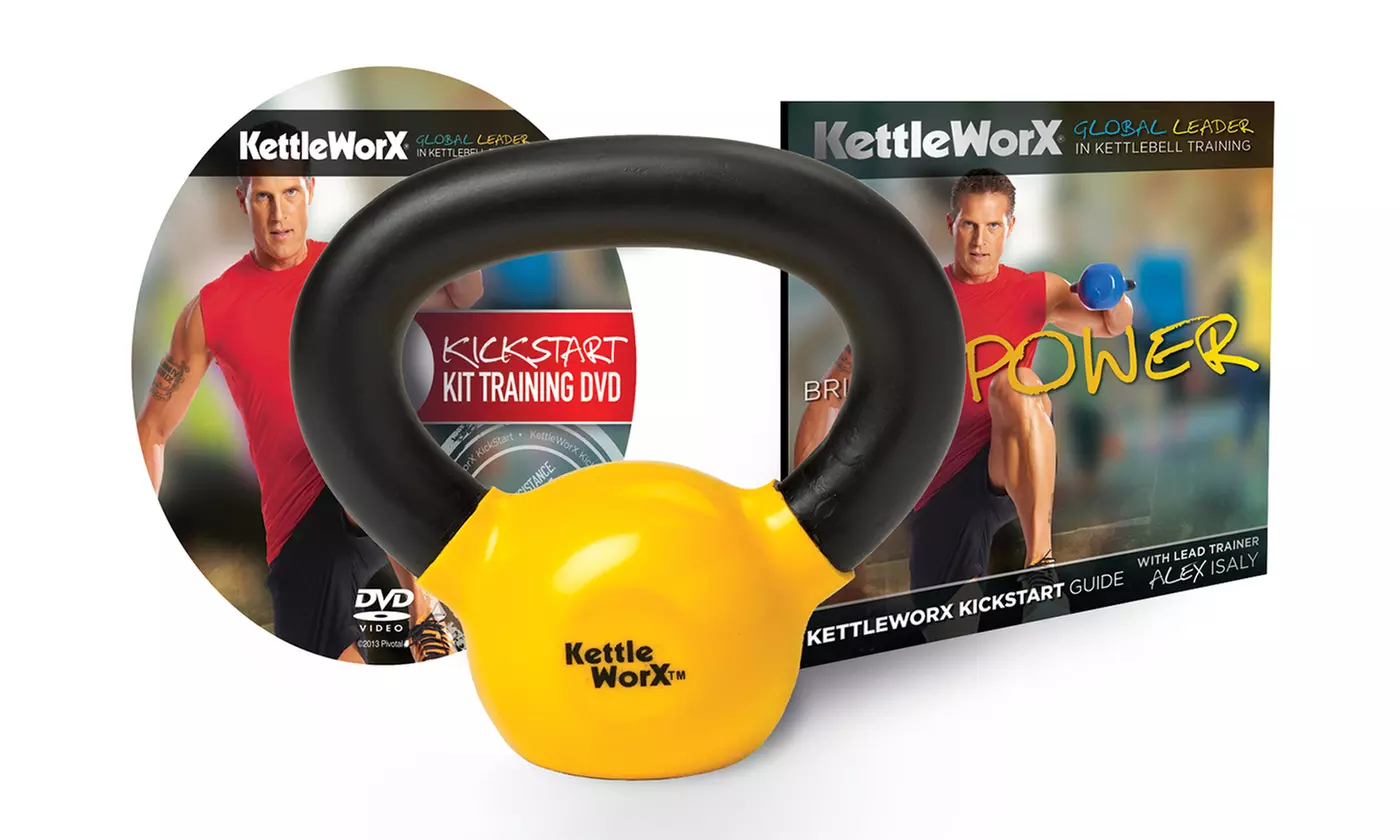 KettleWorx 5Lb. Kettlebell, Workout DVD, and Kickstart Guide Bundle - Primary Image