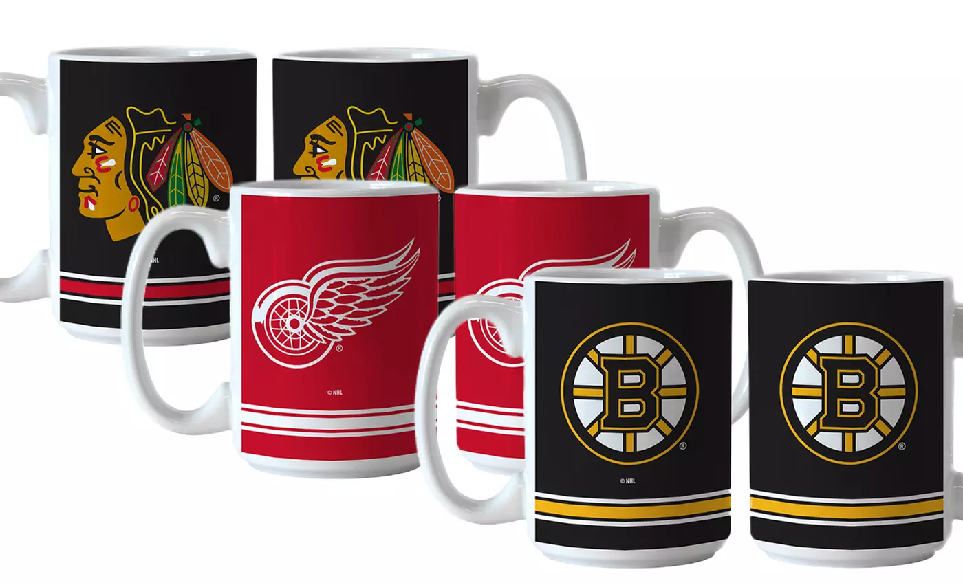 2-Pack of NHL Team Theme Coffee Mugs - Primary Image