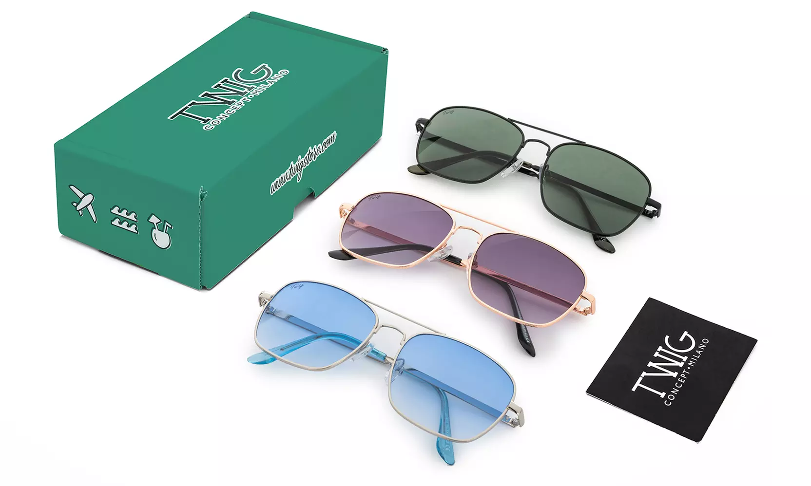 3 Ruskin zonnebrillen