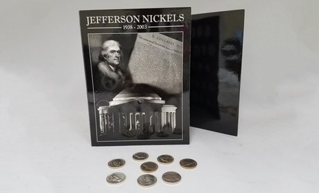 1938-2003 Jefferson Nickel Collection Folder with 8 Nickels