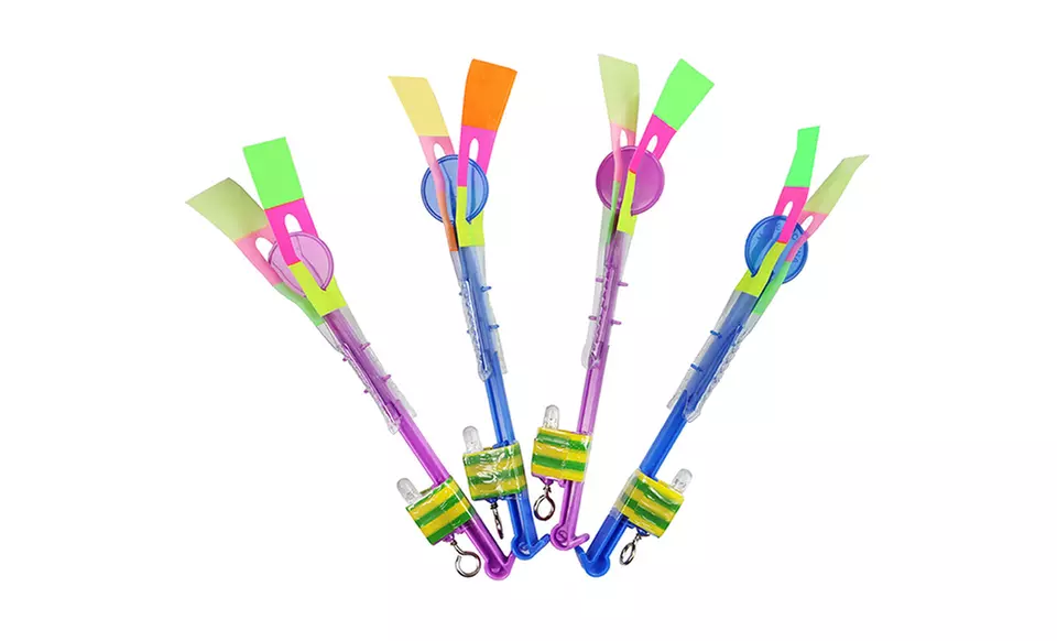 12-Pack of LED Light Arrow Rocket Helicopter Flying Toys - Second Medium